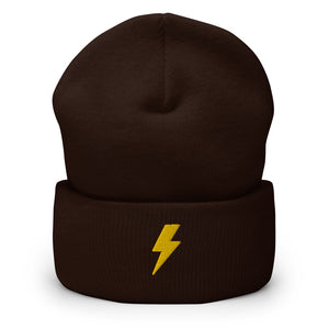 Embroidered Lightning Cuffed Beanie (9 colors)