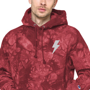 Lightning Unisex Champion tie-dye hoodie