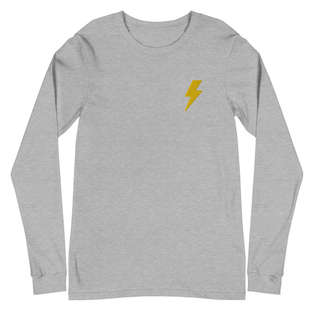 Embroidered Lightning Unisex Long Sleeve Tee (11 colors)