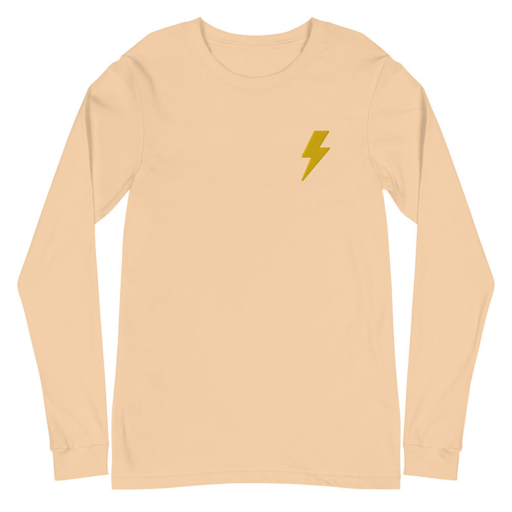 Embroidered Lightning Unisex Long Sleeve Tee (11 colors)